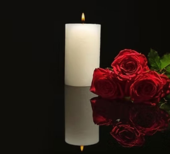 Candle and Roses