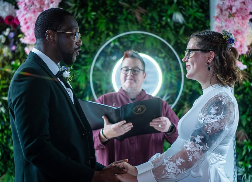 Legal wedding solemniser in Cork conducting a personalised ceremony